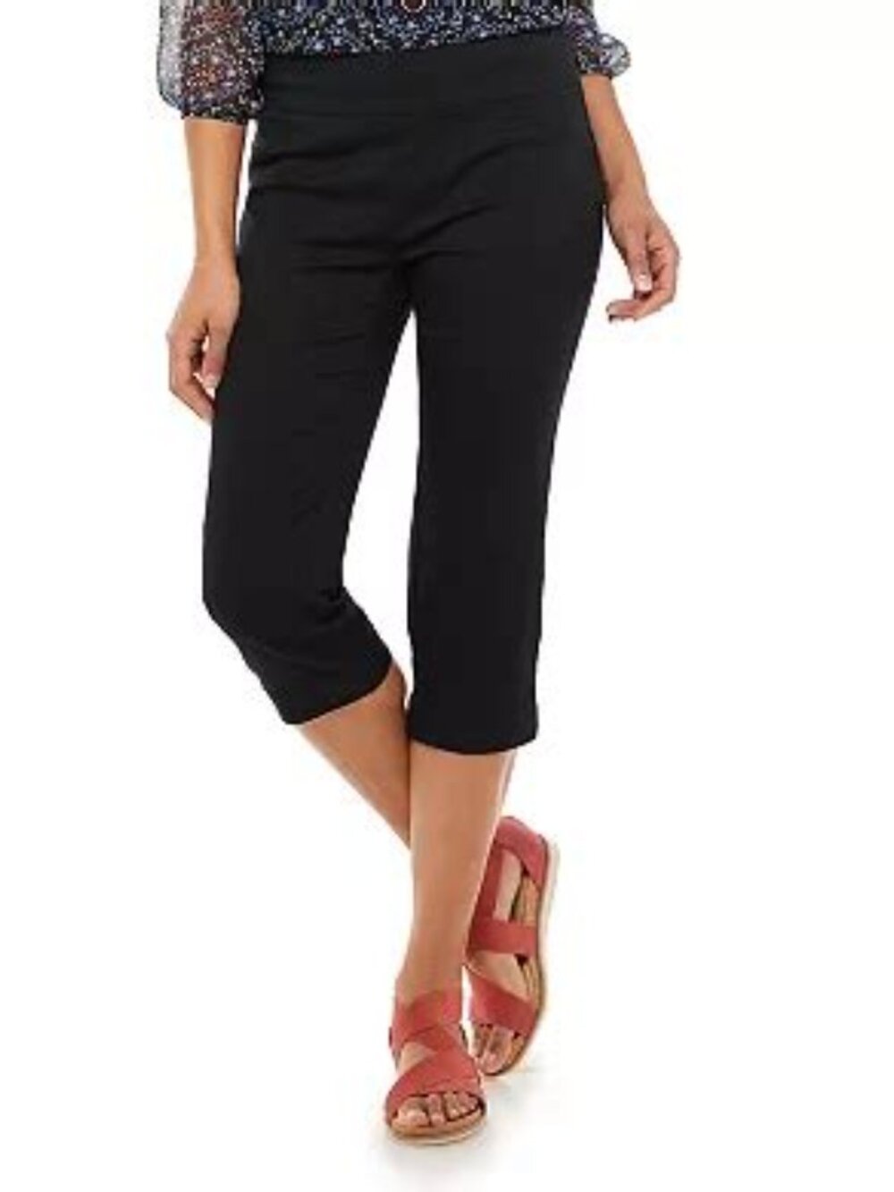 Croft & Barrow Effortless Stretch Black Capri